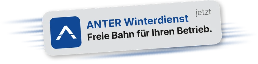 ANTER Winterdienst - Freie Bahn für Ihren Betrieb.